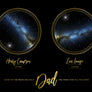 Double Star Map Print in Black and Gold For Dad