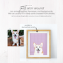 Custom Pet Portrait in Peekaboo with Color Background