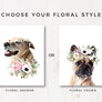 Custom Pet Portrait with Flower Crown