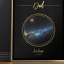 Single Star Map Print in Black and Gold For Dad