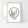 Custom Pet Portrait in Peekaboo Style