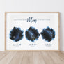 Indigo Triple Star Map Print For Mom