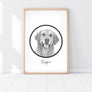 Custom Pet Portrait in Peekaboo Style