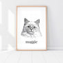 Custom Pet Portrait in Peekaboo Style