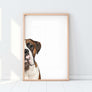 Custom Pet Portrait in Peekaboo Half Style