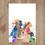 Custom Pet Portrait in Peekaboo with Splatter Background