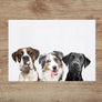 Custom Pet Portrait with Three Pets