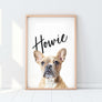 Custom Pet Portrait in Peekaboo Bold Text