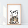 Custom Pet Portrait in Peekaboo Bold Text