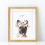 Custom Pet Portrait with Flower Crown