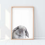 Custom Pet Portrait in Peekaboo Style from Angle