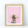Custom Pet Portrait in Peekaboo with Color Background