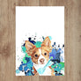 Custom Pet Portrait in Peekaboo with Splatter Background