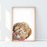 Custom Pet Portrait in Peekaboo Style from Angle