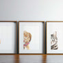 Custom Pet Portrait in Peekaboo Half Style