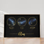Five Star Map Print in Black and Gold For Mom