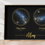 Double Star Map Print in Black and Gold For Mom