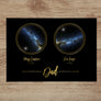 Double Star Map Print in Black and Gold For Dad