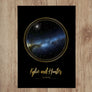 Single Star Map Print in Black and Gold