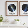 Classic Star Map Print with Bold Font