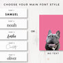 Custom Pet Portrait in Peekaboo with Color Background