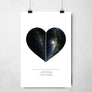 Lovers' Heart Star Map Print