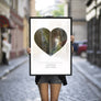 Lovers' Heart Star Map Print