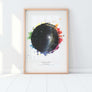Rainbow Splash Star Map Print