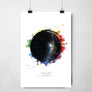 Rainbow Splash Star Map Print
