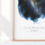 Indigo Star Map Print