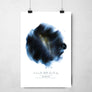 Indigo Star Map Print