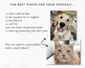Custom Pet Portrait with Flower Crown