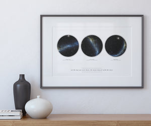 Classic Triple Star Map Print