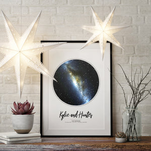 Classic Star Map Print with Bold Font