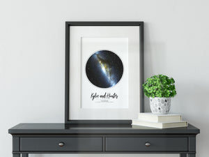 Classic Star Map Print with Bold Font
