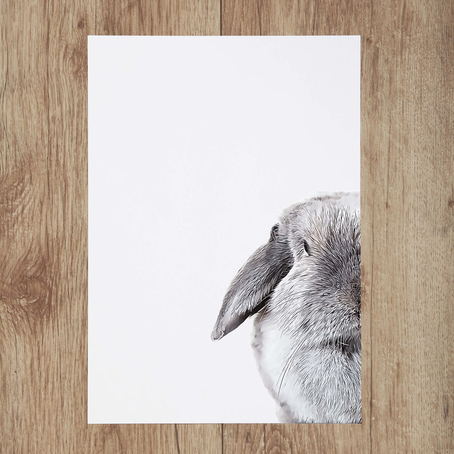 Custom Pet Portrait in Peekaboo Half Style