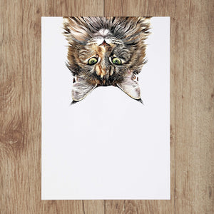 Custom Pet Portrait in Peekaboo Style from Angle