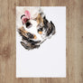 Custom Pet Portrait in Peekaboo Style from Angle