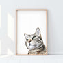 Custom Pet Portrait in Peekaboo Style from Angle