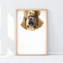 Custom Pet Portrait in Peekaboo Style from Angle