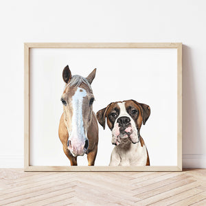 Custom Pet Portrait with Two Pets