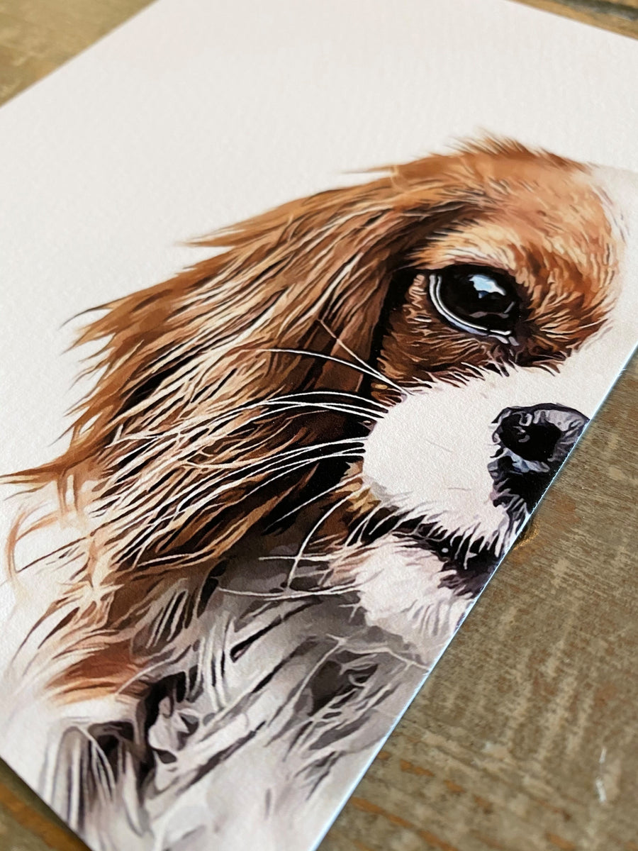 Custom Pet Portrait in Peekaboo Half Style