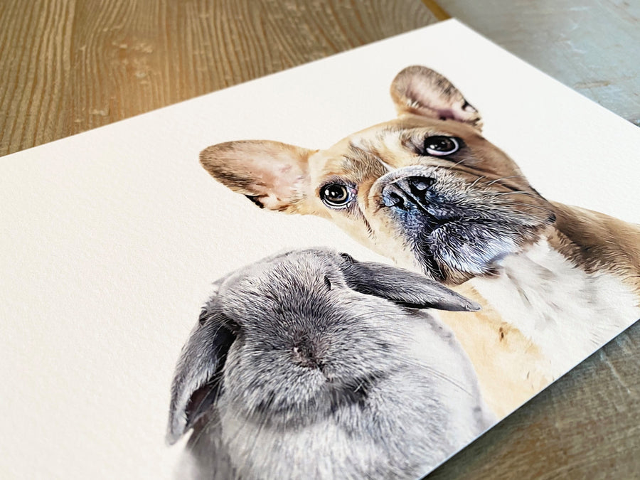 Custom Pet Portrait with Two Pets