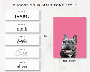 Custom Pet Portrait in Peekaboo with Color Background
