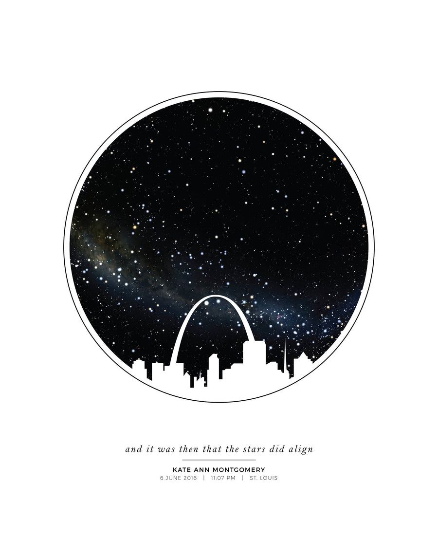 City Skyline Star Map Print
