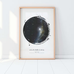 Messy Star Map Print