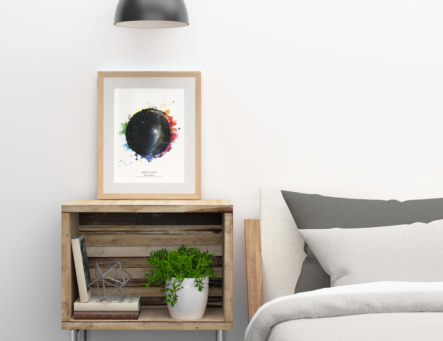 Rainbow Splash Star Map Print
