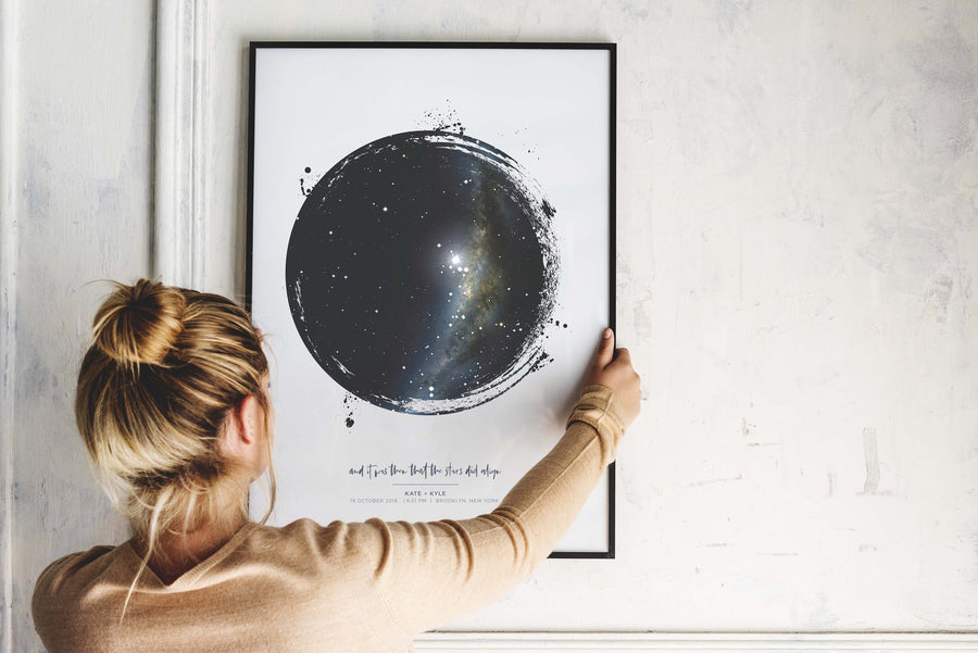 Messy Star Map Print