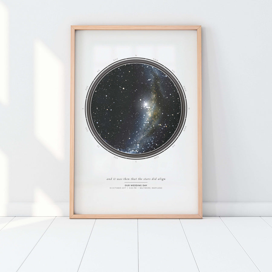 Compass Star Map Print