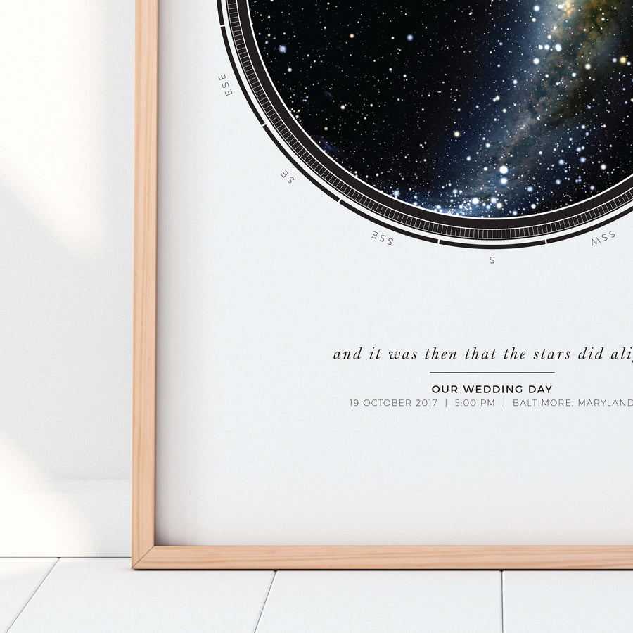Compass Star Map Print